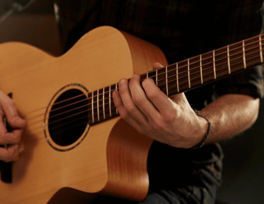 A Man Playing a Guitar