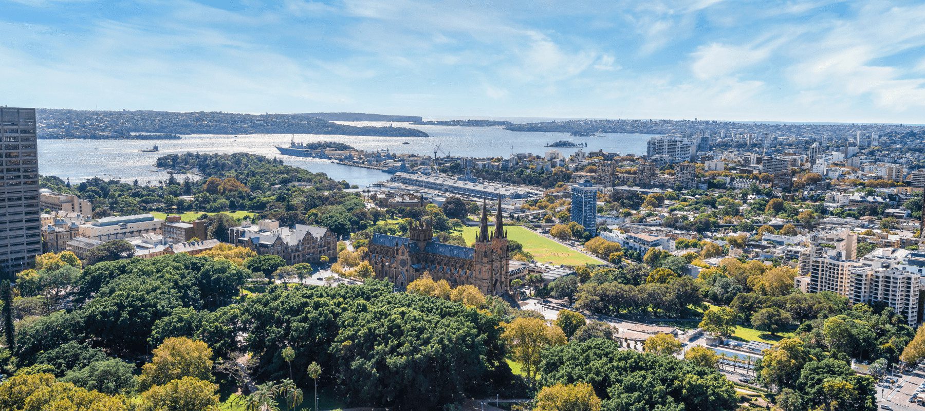 Aerial View of Sydney from rooftop of Park Regis City Centre